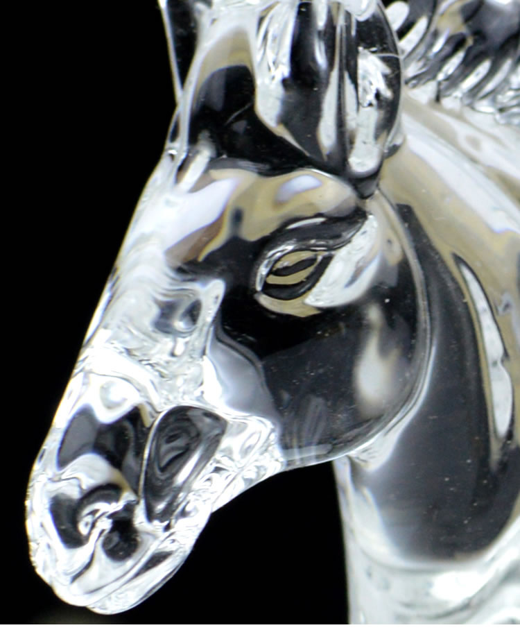 水晶马生肖摆件水晶一马当先走马上任马到成功吉祥物办公玄关装饰礼品-七鬃烈马