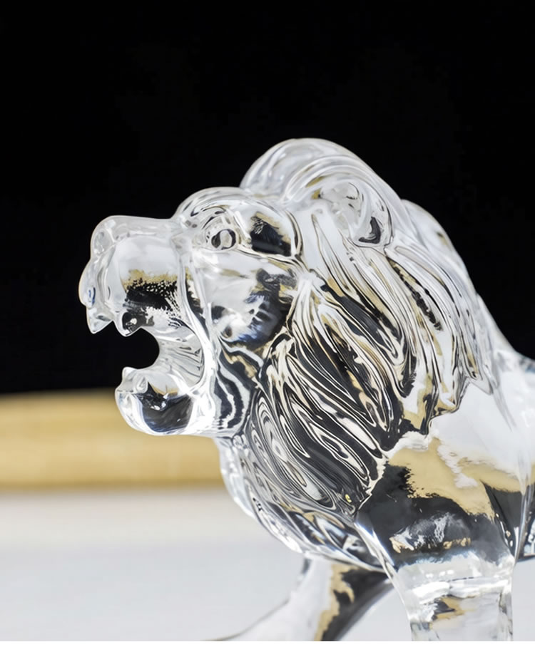 水晶狮子摆件工艺品生肖礼物招财客厅电视柜玄关车内装饰品开业礼物